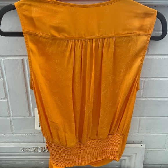 BRAND NEW never worn Anthropologie Maeve brand bright orange sleeveless blouse - Picture 2 of 2